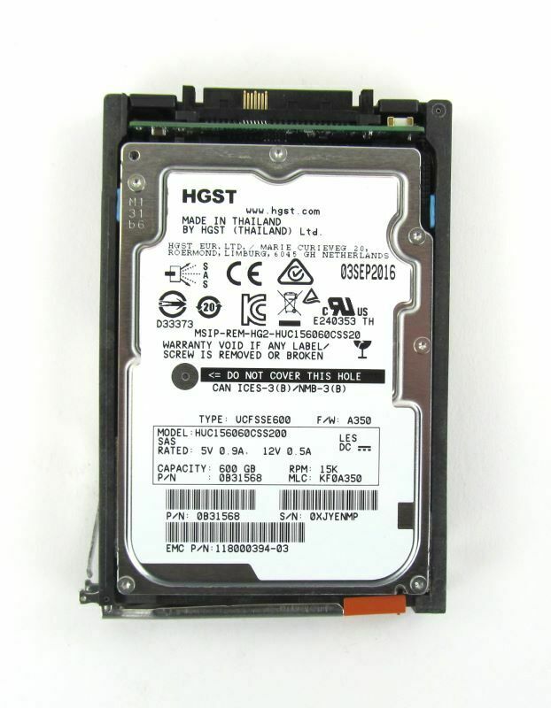 118000394-03 EMC V6-2S15-600 VNX 600GB 15K 12GB/s SAS HDD